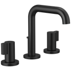 Brizo Litze Grifo Widespread para Lavabo — Surtidor Alto — Negro Mate — Palanca