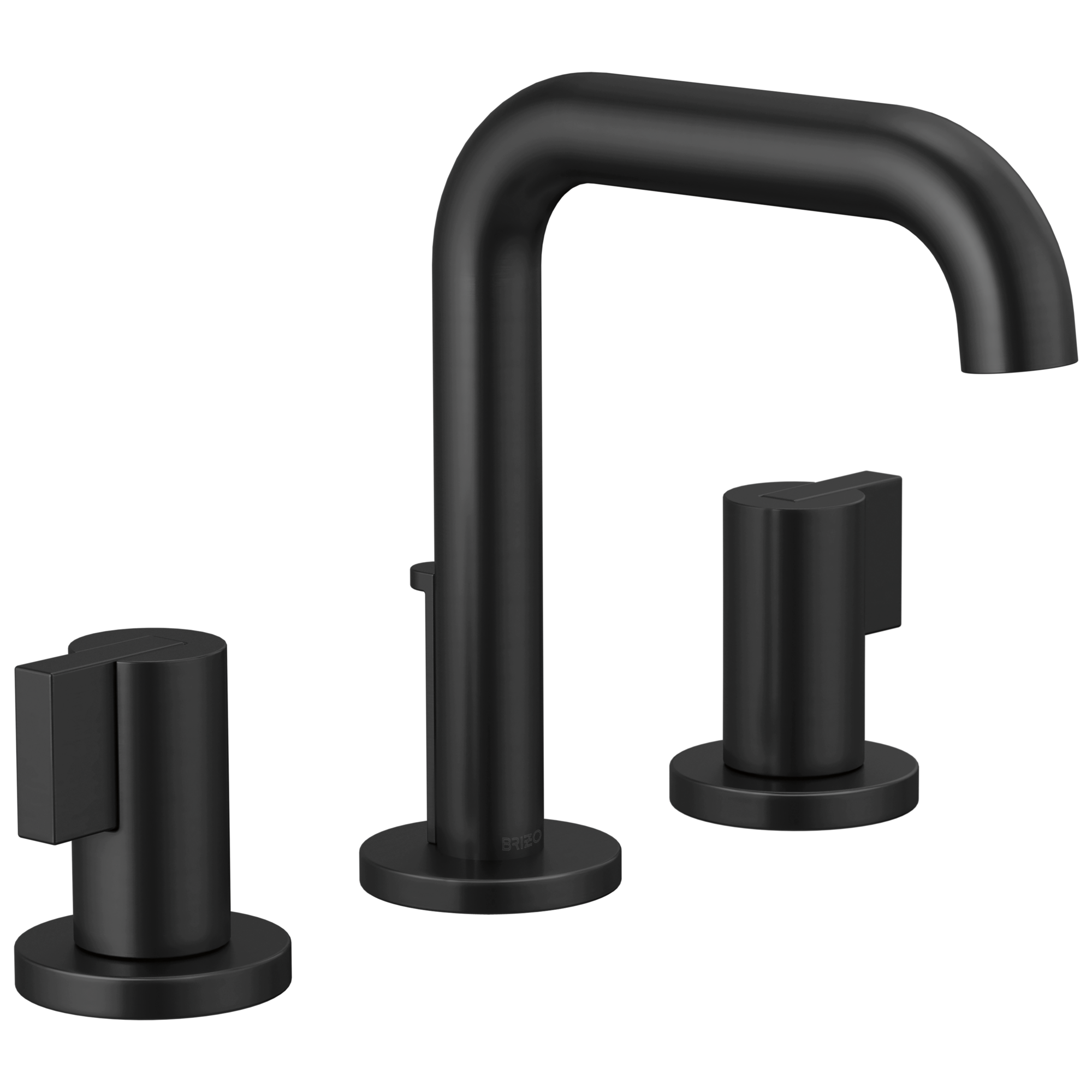 Brizo Litze Grifo Widespread para Lavabo — Surtidor Alto — Negro Mate — Palanca