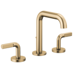 Brizo Litze Grifo Widespread para Lavabo — Surtidor Alto — Oro Luxe — Palanca Notch