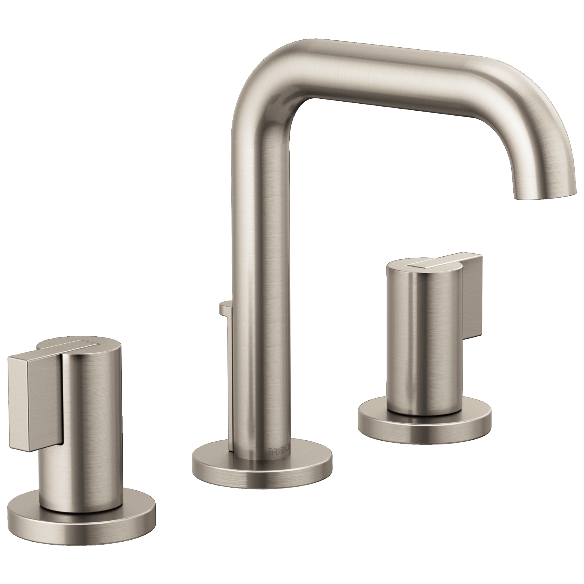 Brizo Litze Grifo Widespread para Lavabo — Surtidor Alto — Níquel Luxe — Palanca