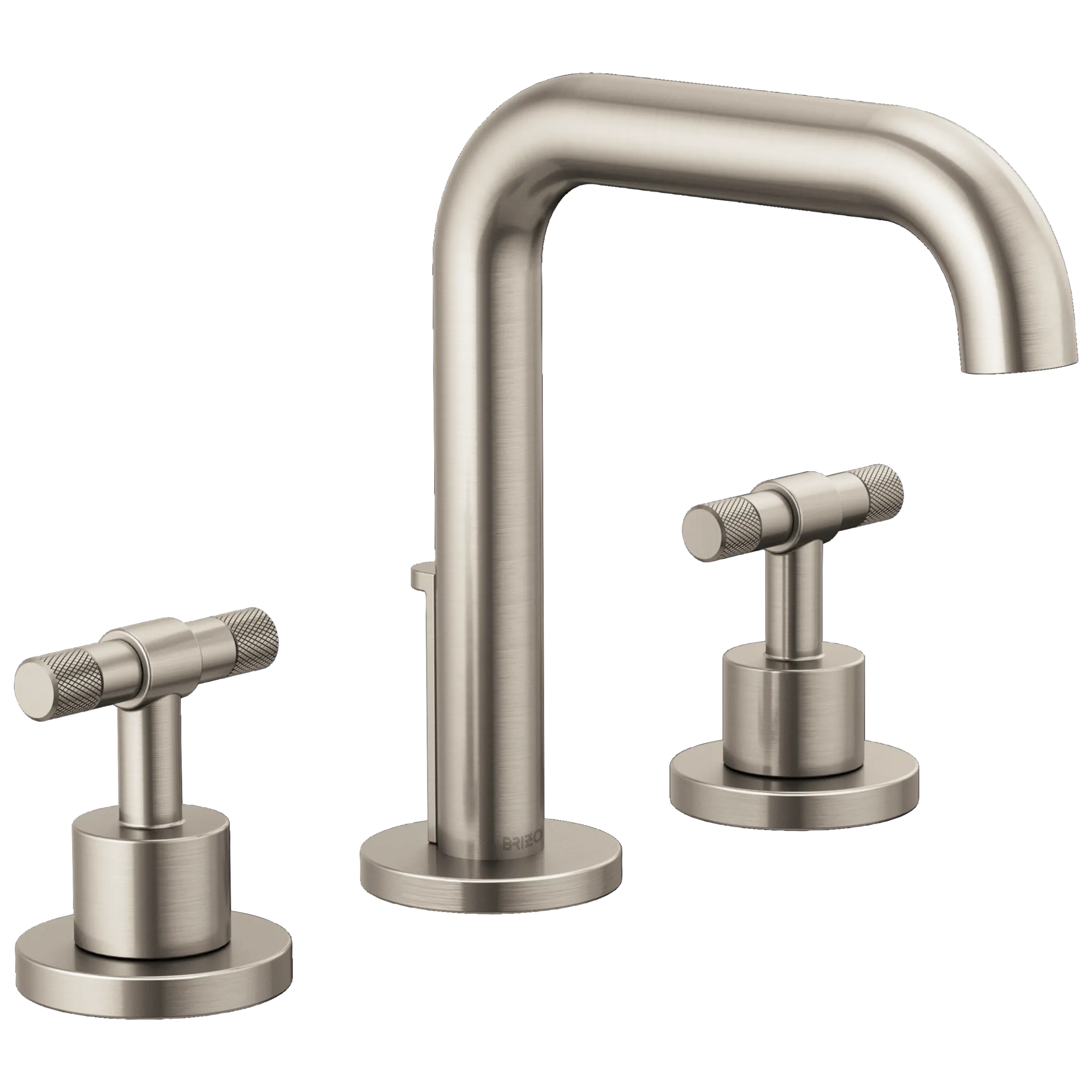 Brizo Litze Grifo Widespread para Lavabo — Surtidor Alto — Níquel Luxe — Palanca en T