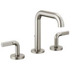 Brizo Litze Grifo Widespread para Lavabo — Surtidor Alto — Níquel Luxe — Palanca Notch