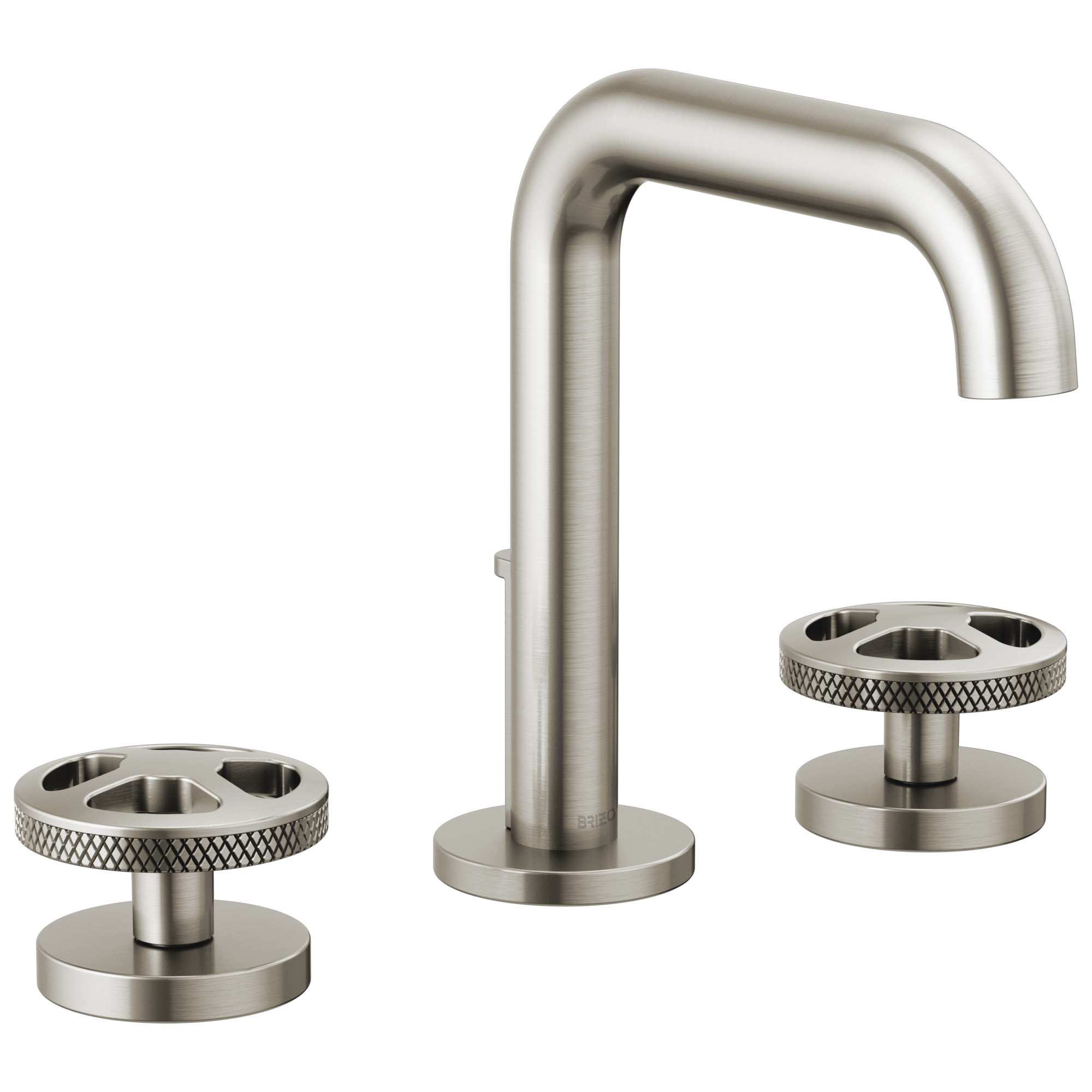Brizo Litze Grifo Widespread para Lavabo — Surtidor Alto — Níquel Luxe — Cruceta
