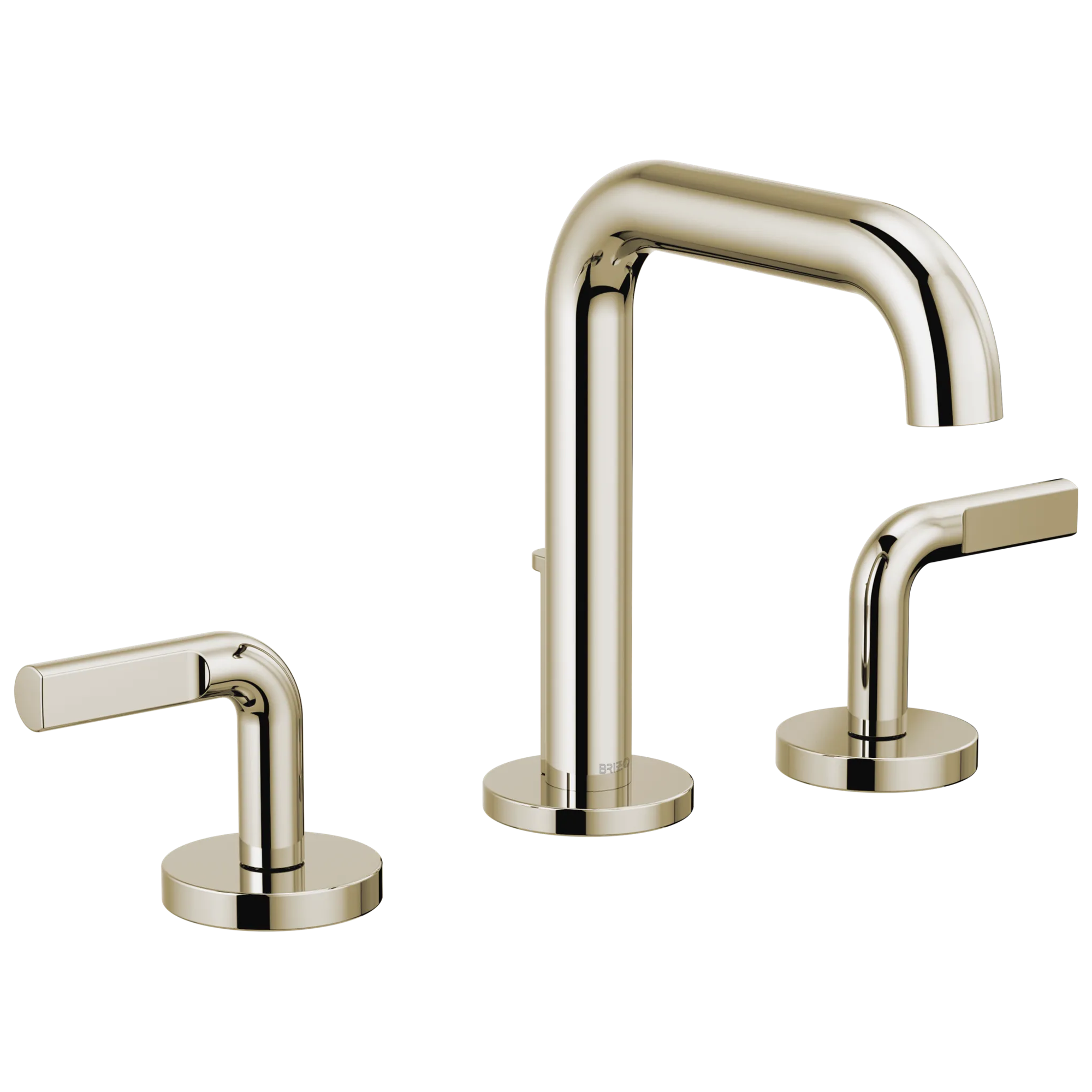 Brizo Litze Grifo Widespread para Lavabo — Surtidor Alto — Níquel Pulido — Palanca Notch