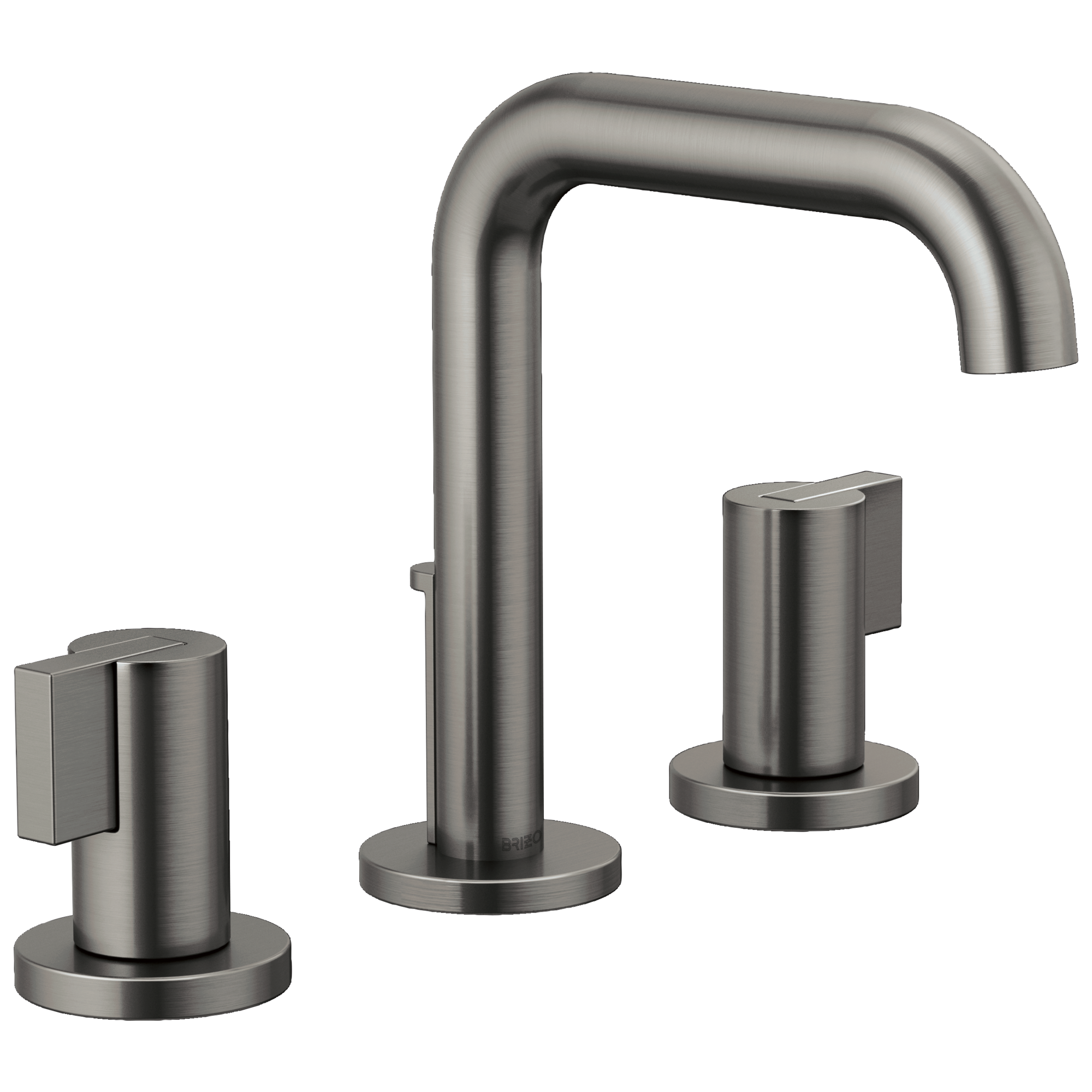 Brizo Litze Grifo Widespread para Lavabo — Surtidor Alto — Acero Luxe — Palanca