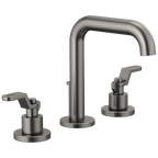 Brizo Litze Grifo Widespread para Lavabo — Surtidor Alto — Acero Luxe — Palanca Industrial