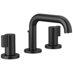 Brizo Litze Grifo Widespread para Lavabo — Surtidor Bajo — Negro Mate — Palanca