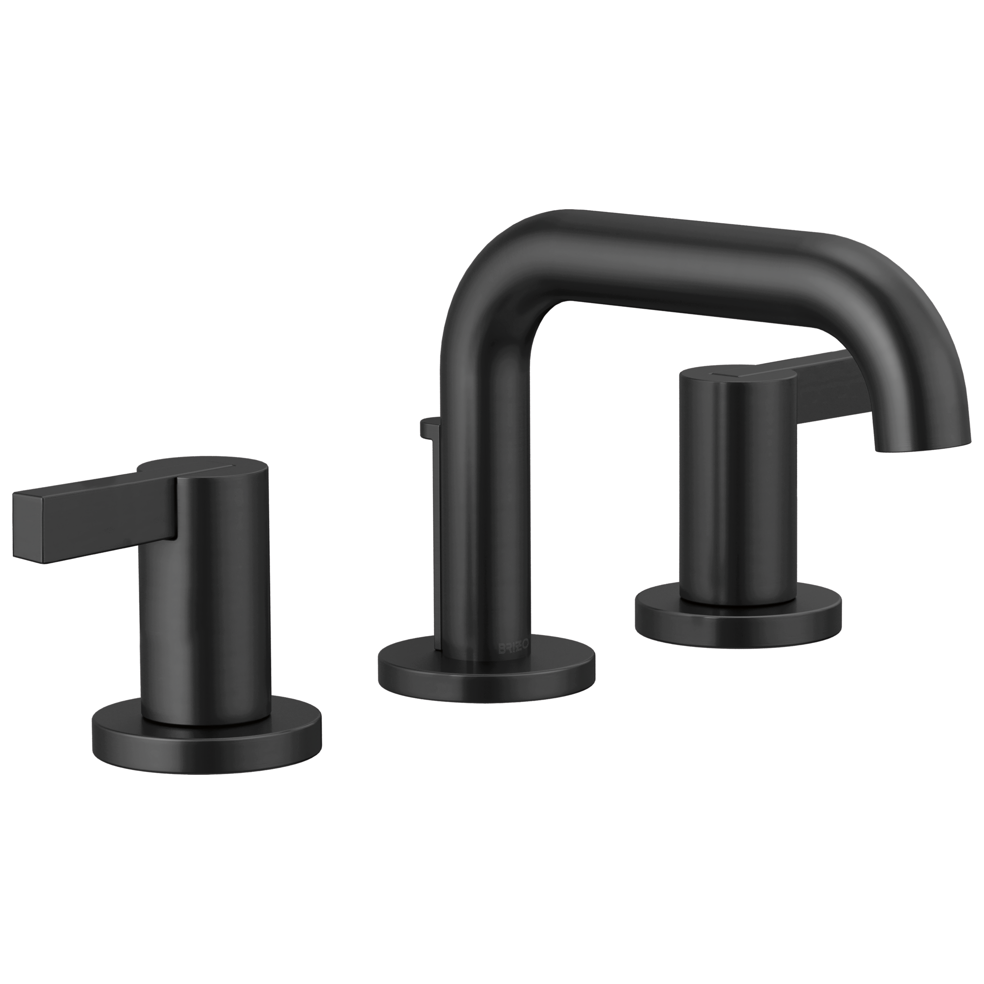Brizo Litze Grifo Widespread para Lavabo — Surtidor Bajo — Negro Mate — Palanca Extendida