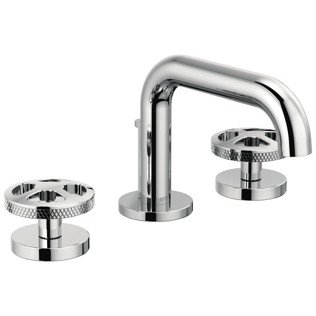 Brizo Litze Grifo Widespread para Lavabo — Surtidor Bajo — Cromo — Cruceta