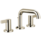 Brizo Litze Grifo Widespread para Lavabo — Surtidor Bajo — Níquel Pulido — Palanca Extendida