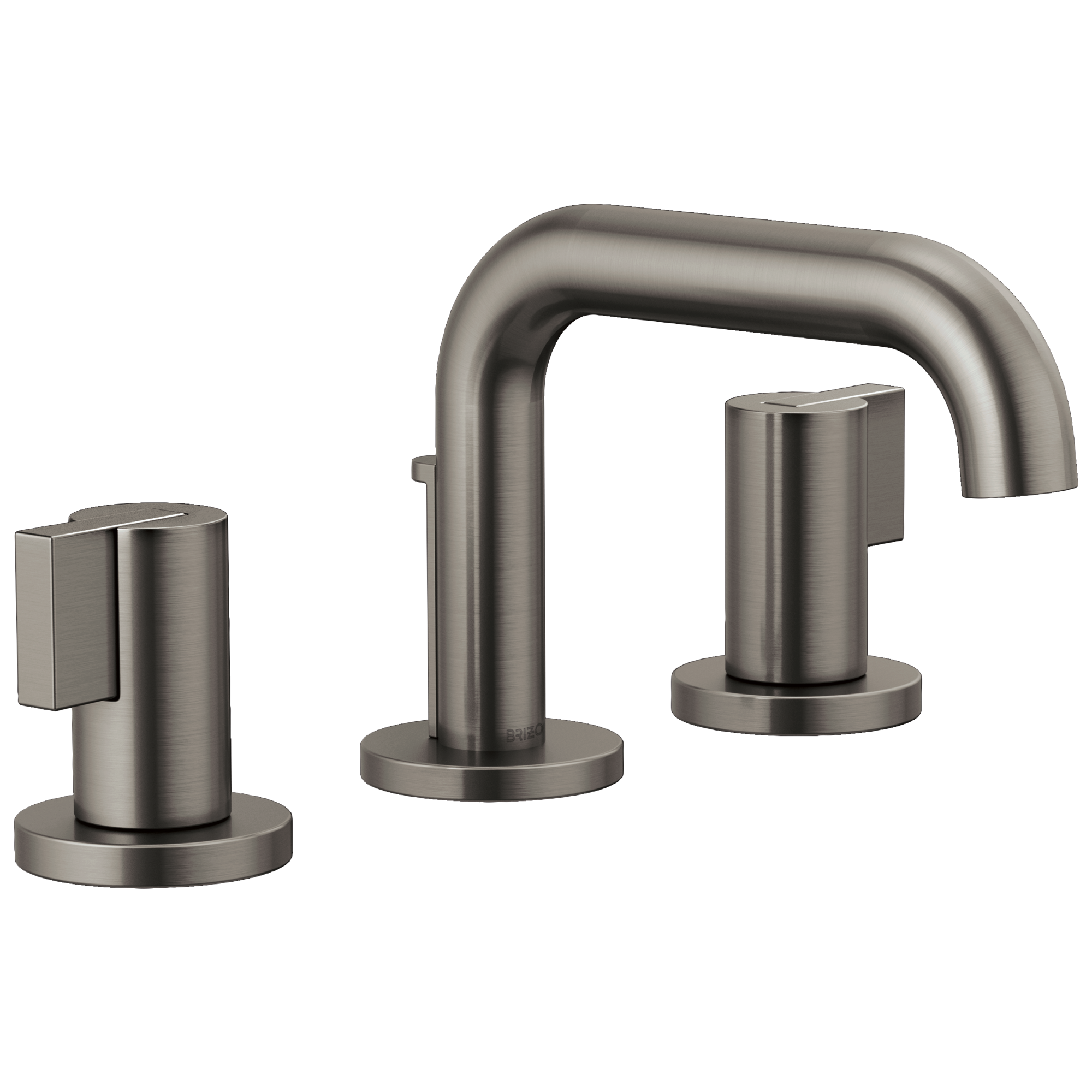 Brizo Litze Grifo Widespread para Lavabo — Surtidor Bajo — Acero Luxe — Palanca