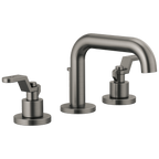 Brizo Litze Grifo Widespread para Lavabo — Surtidor Bajo — Acero Luxe — Palanca Industrial