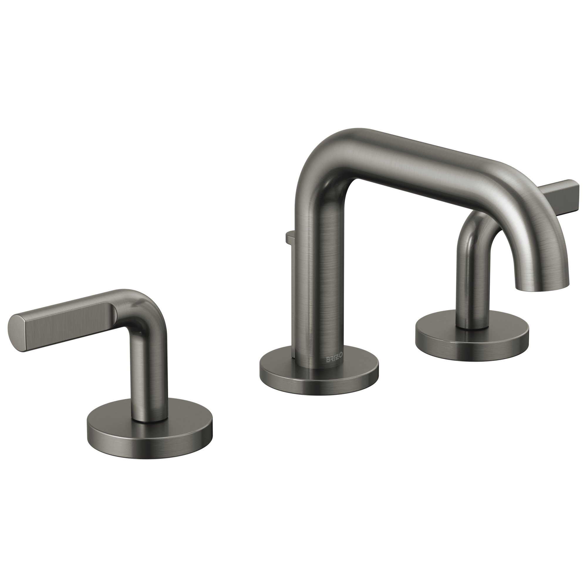 Brizo Litze Grifo Widespread para Lavabo — Surtidor Bajo — Acero Luxe — Palanca Notch