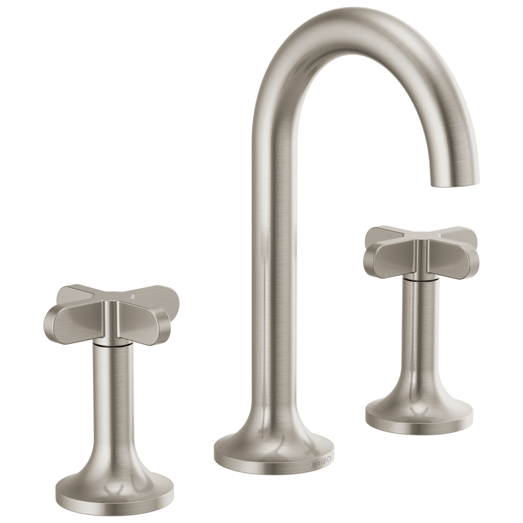 Brizo Odin Grifo Widespread para Lavabo — Níquel Cepillado — Cruceta Alta