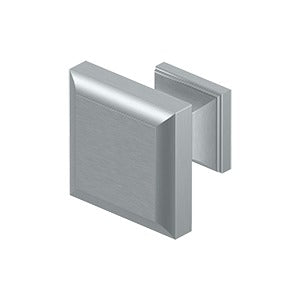 Deltana Perilla Cuadrada Decorativa 1-3/16" — Cromo Satinado