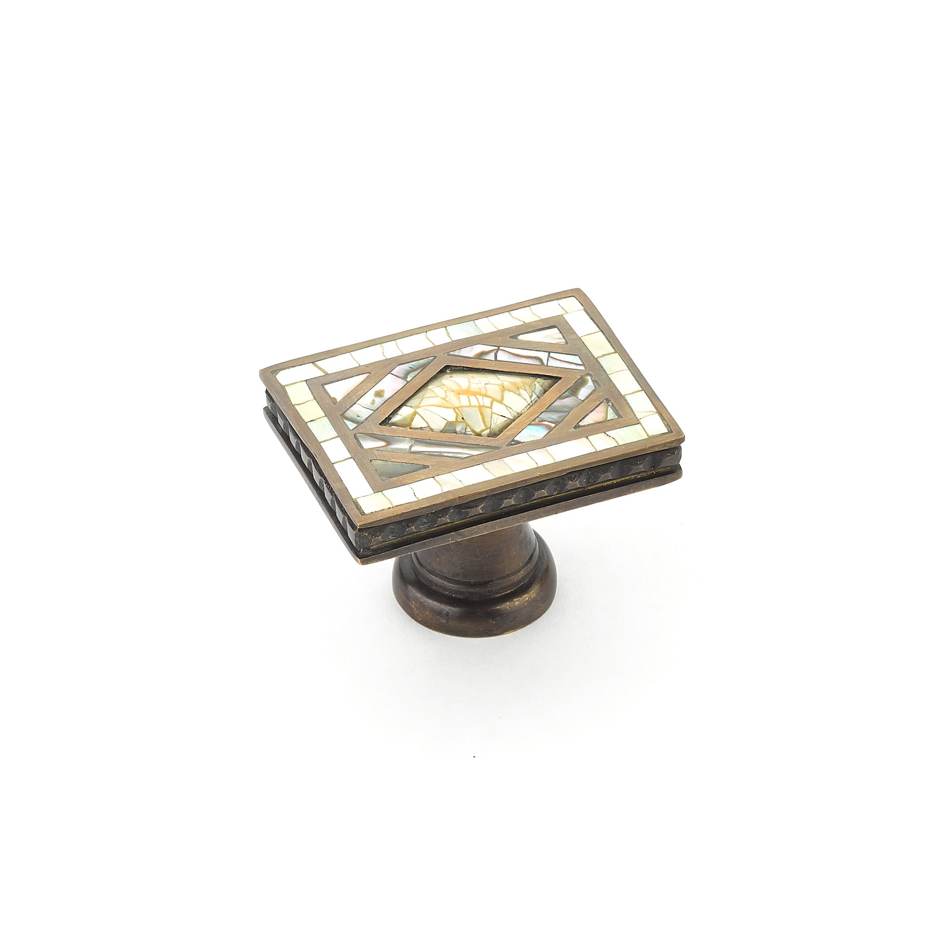 Schaub Perilla Avalon Bay Rectangle Imperial Shell Yellow Mother Pearl Aged Dover Finish — Estándar