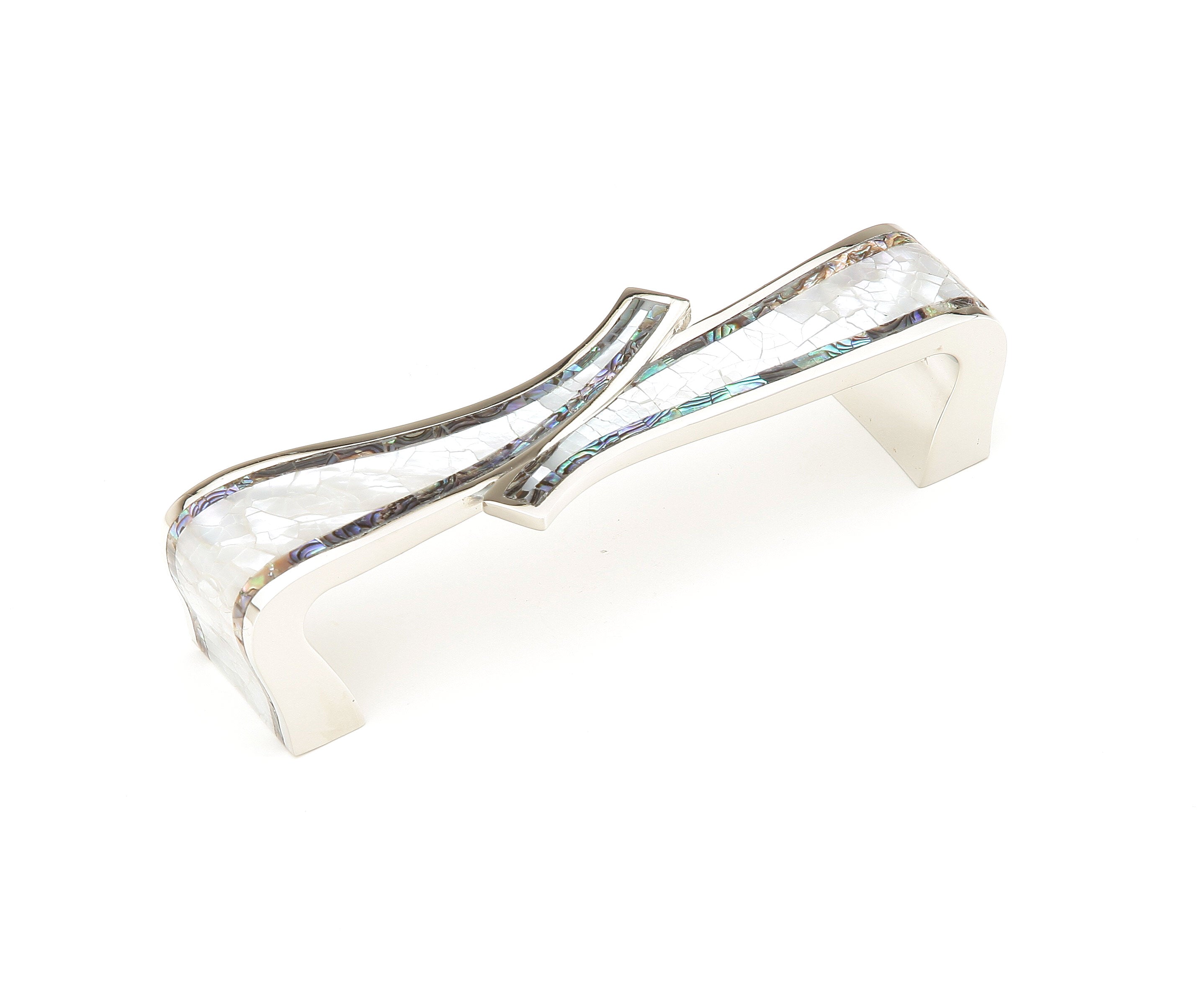 Schaub Jaladera Avalon Bay Folded Imperial Shell Mother Pearl Finish — Níquel Pulido