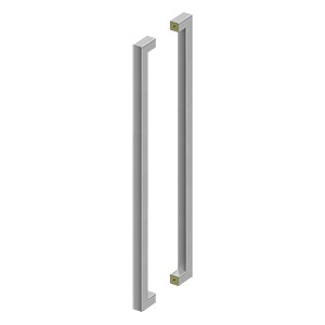 Deltana Jaladera Contemporánea de Acero Inoxidable Doble Cara 42" — Acero Inoxidable Satinado