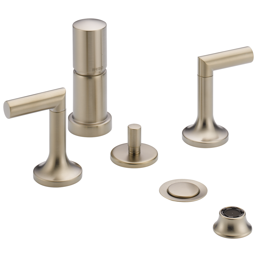 Brizo Odin Grifo de Dos Manijas para Bidet — Níquel Cepillado