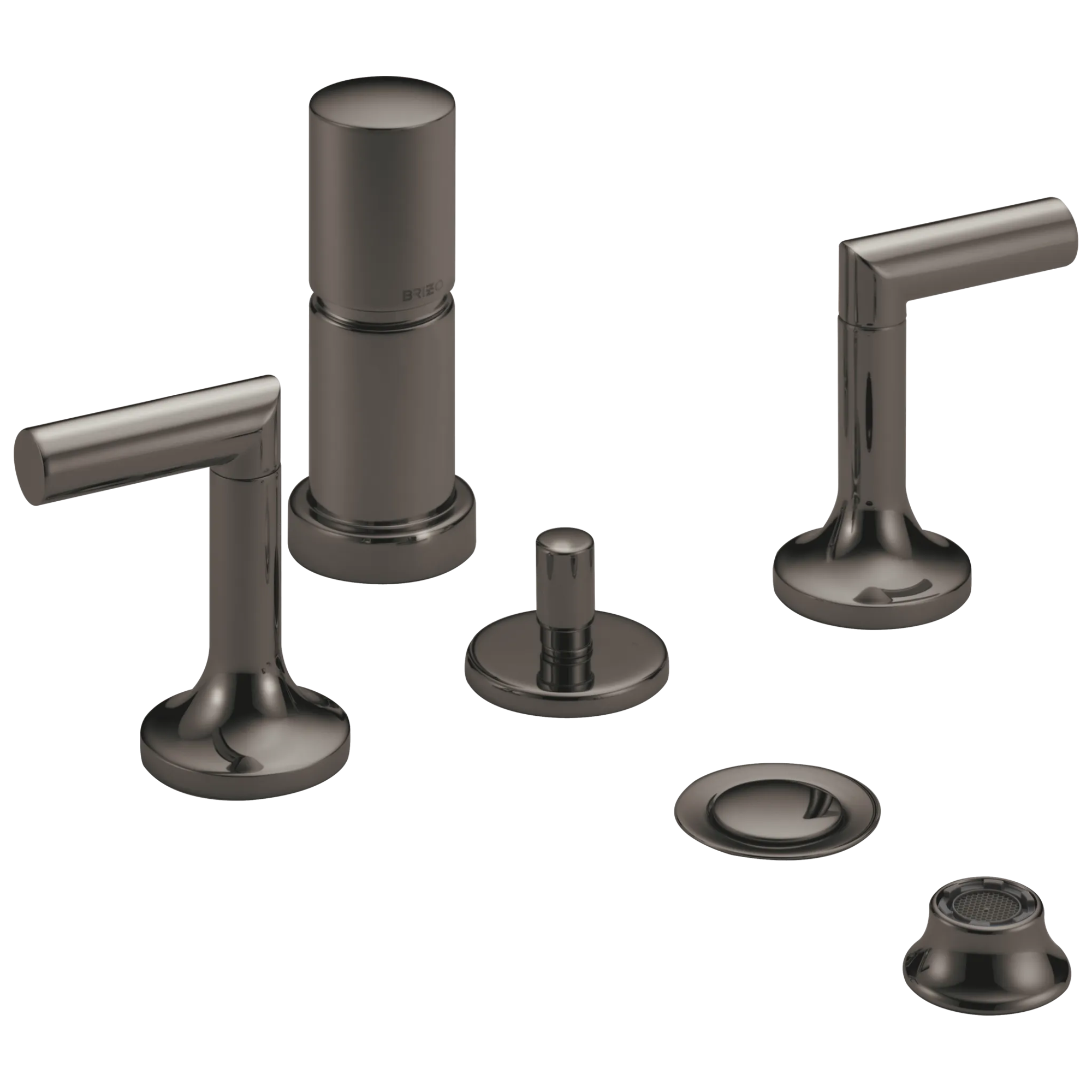 Brizo Odin Grifo de Dos Manijas para Bidet — Ónix Negro Brilliance