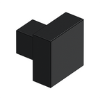 Deltana Perilla Cuadrada Moderna KS125 — Negro Mate