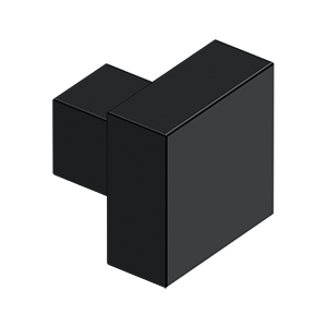 Deltana Perilla Cuadrada Moderna KS125 — Negro Mate