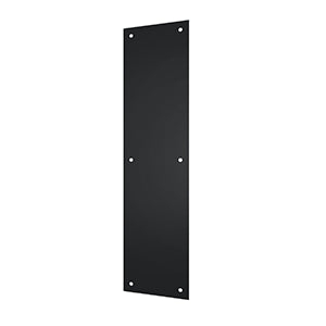 Deltana Placa de Empuje de Acero Inoxidable 4" x 16" — Negro Mate