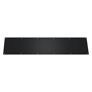 Deltana Placa de Zócalo de Acero Inoxidable 8" x 34" — Negro Mate