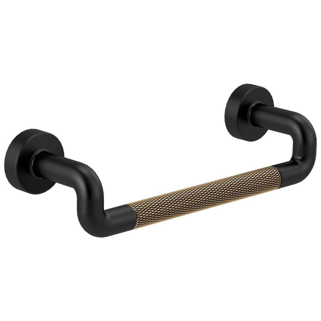 Brizo Litze Jaladera de Gabinete con Moleteado — Negro Mate / Oro Luxe