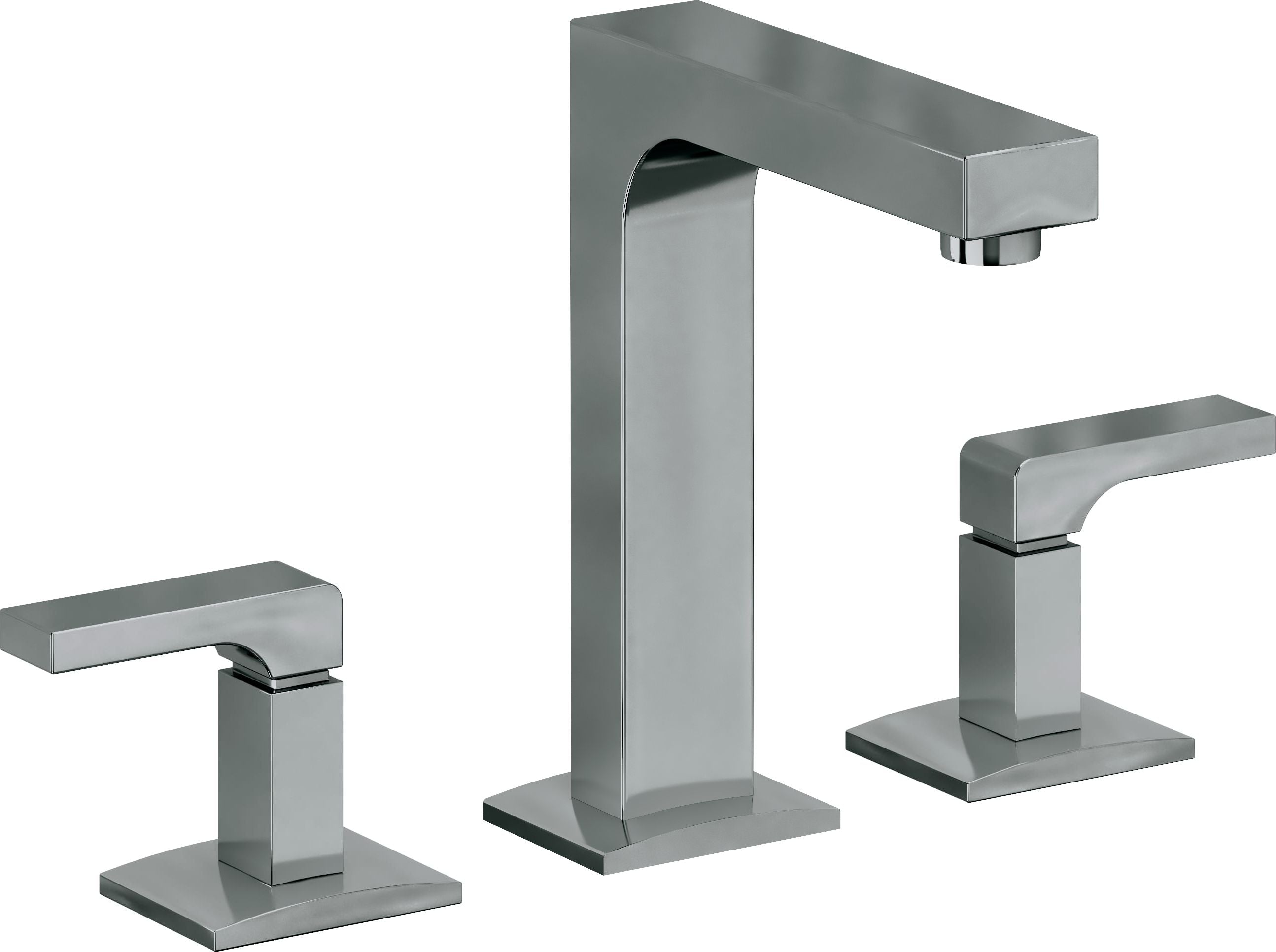 California Faucets Solimar 8" Llave de Lavabo de 3 Orificios para Cubierta, con Dos Manerales