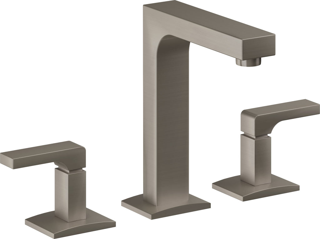 California Faucets Solimar 8" Llave de Lavabo de 3 Orificios para Cubierta, con Dos Manerales