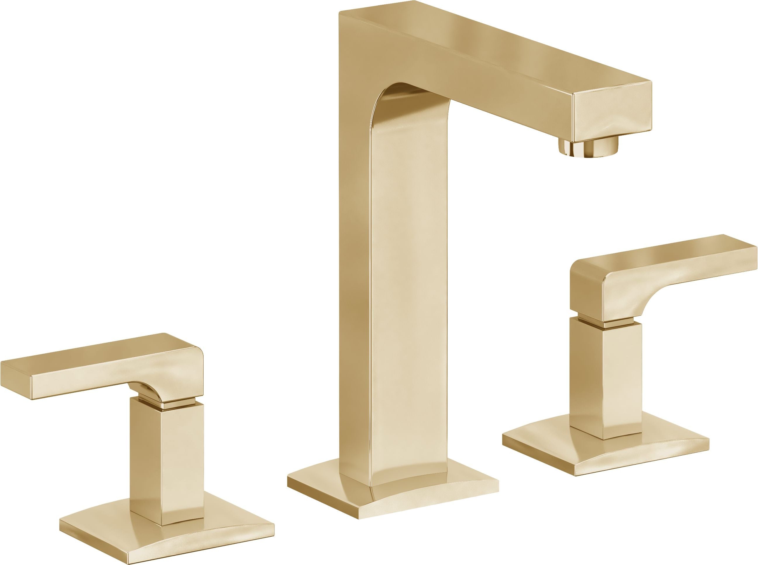 California Faucets Solimar 8" Llave de Lavabo de 3 Orificios para Cubierta, con Dos Manerales