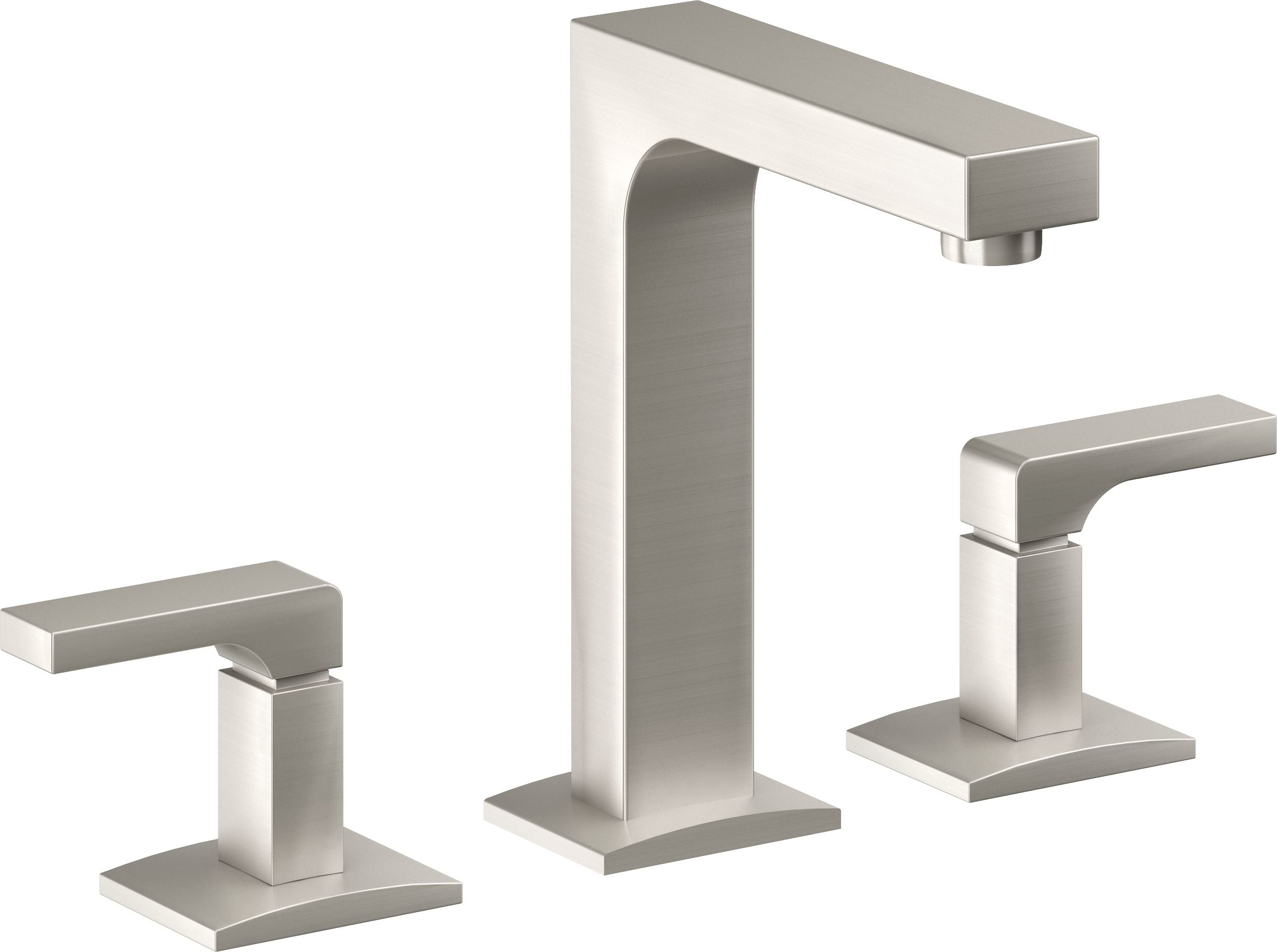 California Faucets Solimar 8" Llave de Lavabo de 3 Orificios para Cubierta, con Dos Manerales