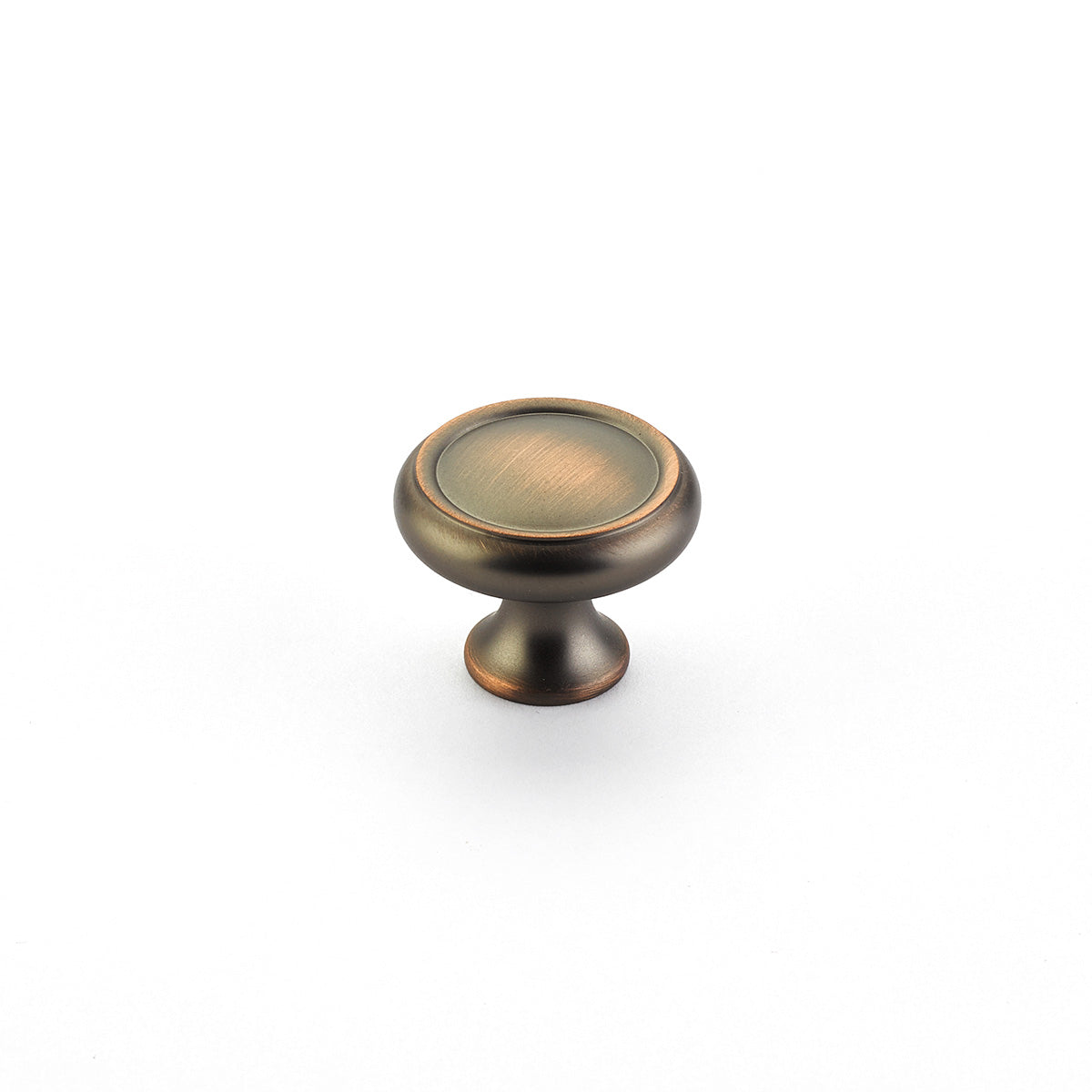 Schaub Perilla Country Rimmed Aurora Tradicional Redonda, 1-1/4" diám. — Bronce