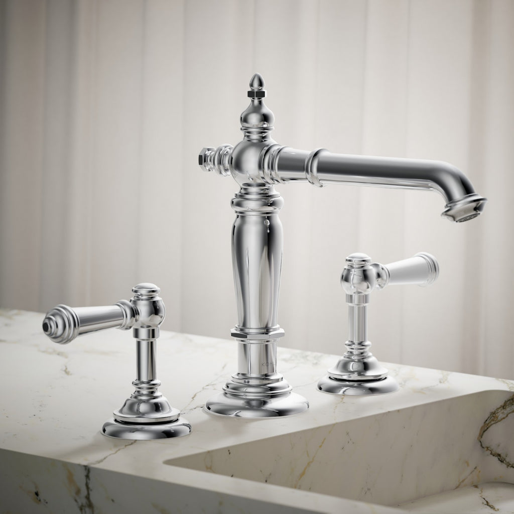 Kohler Artifacts — Caño para Lavabo Widespread, Diseño Columna (manerales por separado) — Ambientación 1