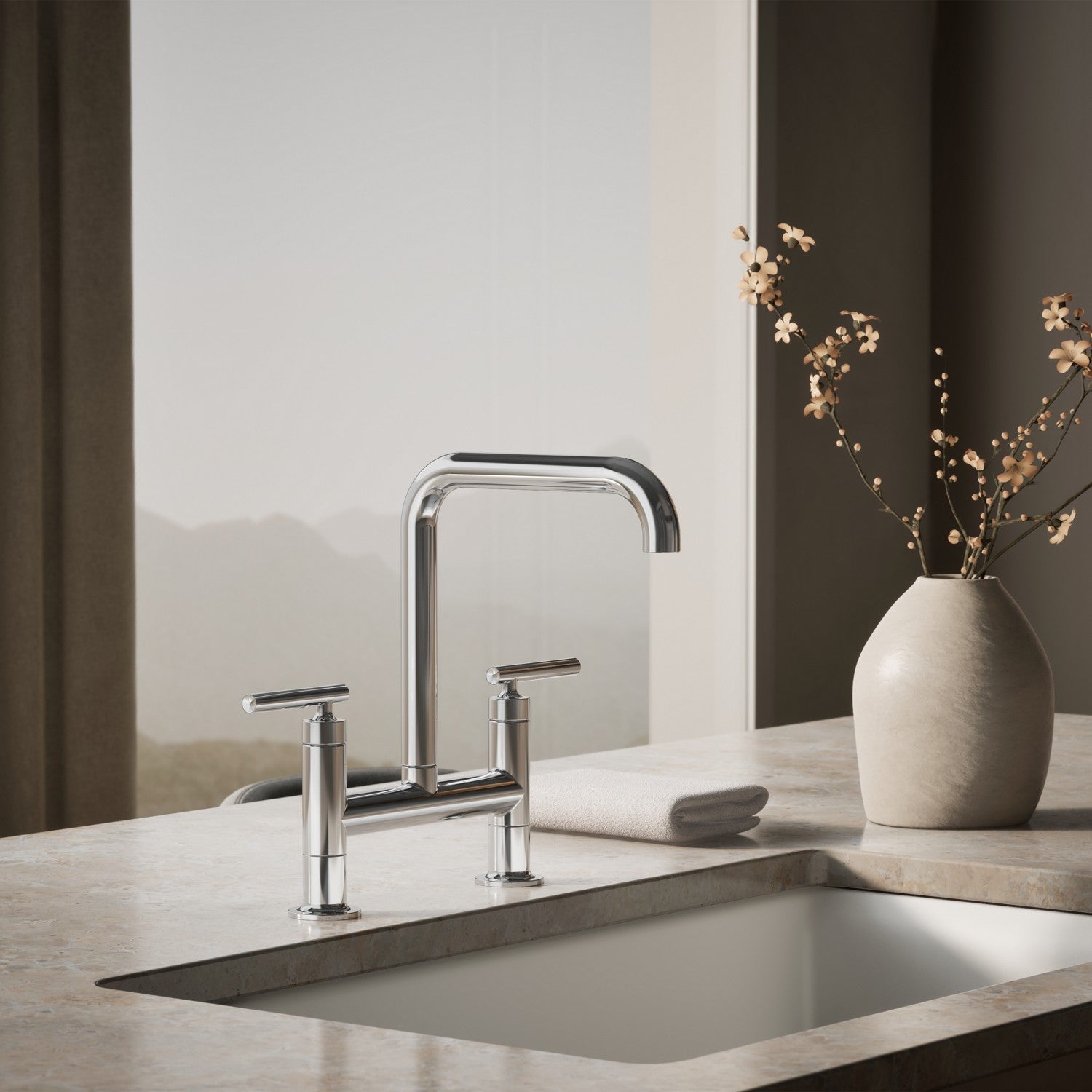 Kohler Purist — Mezcladora de Cocina tipo Puente — Ambientación 4