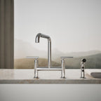 Kohler Purist — Mezcladora de Cocina tipo Puente con Rociador Lateral — Ambientación 1