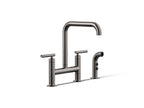 Kohler Purist — Mezcladora de Cocina tipo Puente con Rociador Lateral — Titanio Vibrant