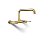 Kohler Purist — Mezcladora de Cocina tipo Puente de Pared — Latón Moderno Cepillado Vibrant