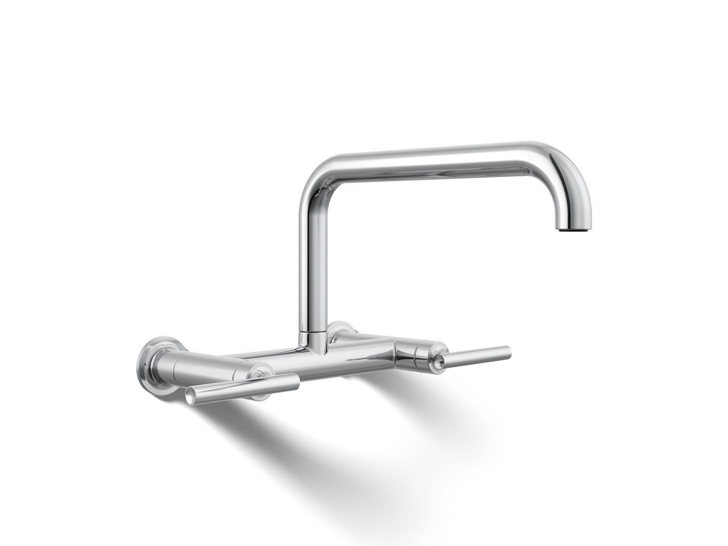 Kohler Purist — Mezcladora de Cocina tipo Puente de Pared — Cromo Pulido