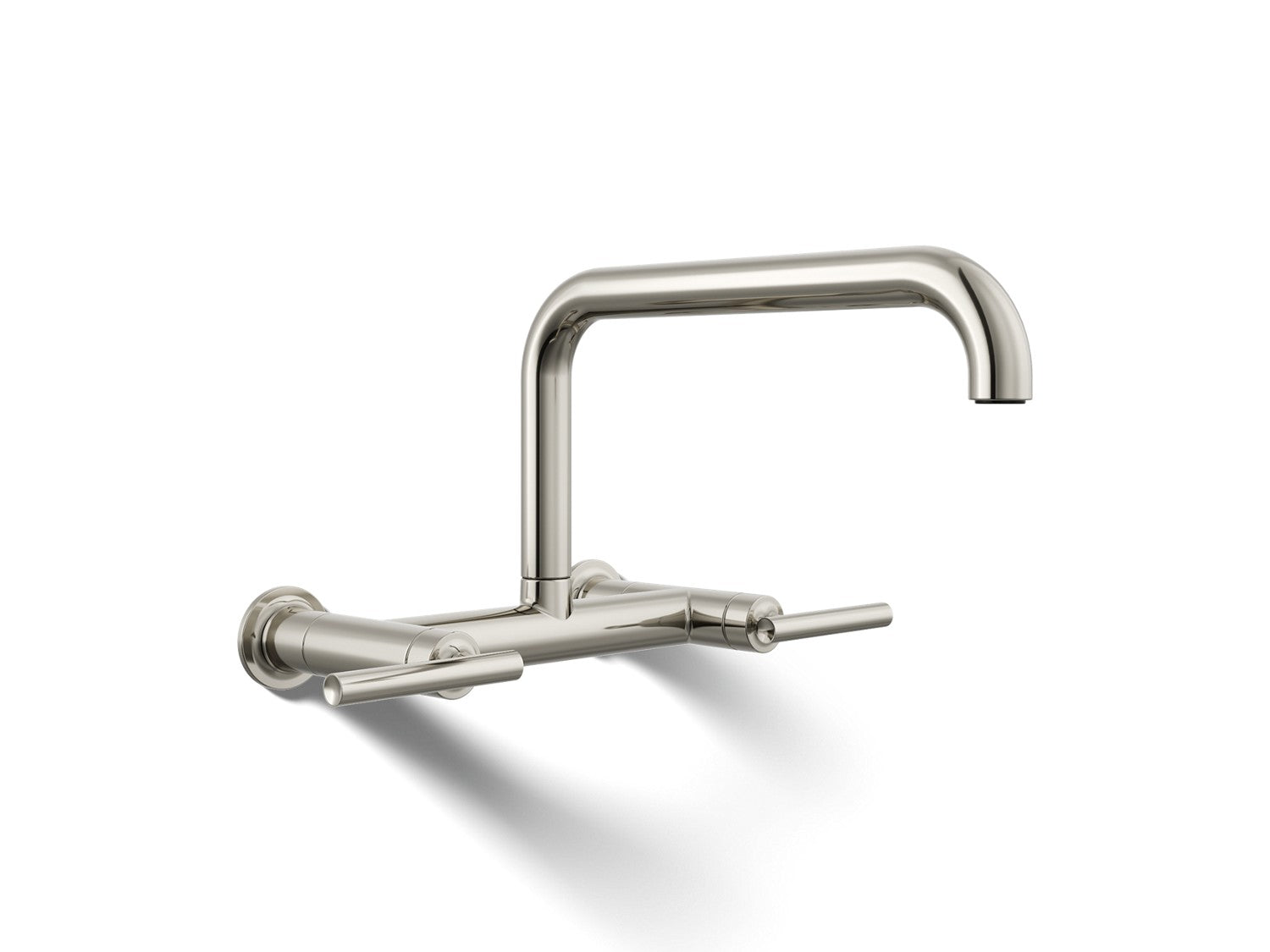 Kohler Purist — Mezcladora de Cocina tipo Puente de Pared — Níquel Pulido Vibrant
