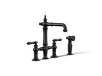 Kohler Artifacts — Mezcladora tipo Puente para Bar/Prep con Rociador Lateral — Negro Mate
