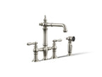 Kohler Artifacts — Mezcladora tipo Puente para Bar/Prep con Rociador Lateral — Níquel Pulido Vibrant