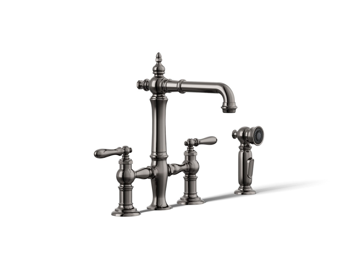Kohler Artifacts — Mezcladora tipo Puente para Bar/Prep con Rociador Lateral — Titanio Vibrant