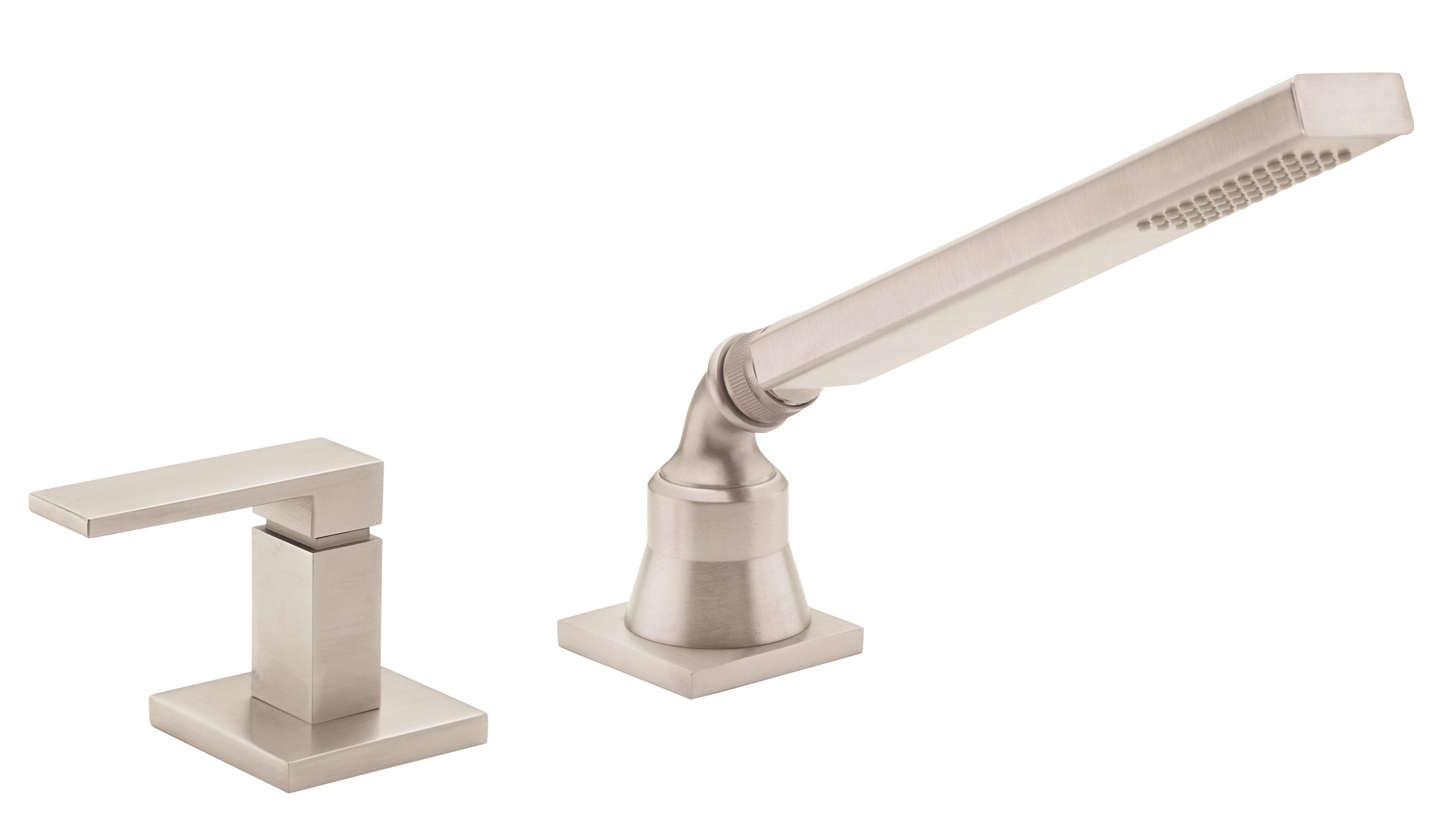 California Faucets Morro Bay Regadera de Mano y Desviador Completo para Tina Romana - Satin Nickel