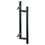 Deltana Jaladera Contemporánea Offset Redonda de Acero Inoxidable Doble Cara 24" — Negro Mate