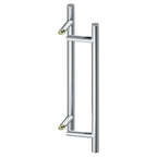 Deltana Jaladera Contemporánea Offset Redonda de Acero Inoxidable Doble Cara 24" — Acero Inoxidable Satinado