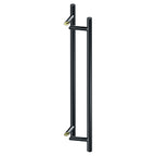 Deltana Jaladera Contemporánea Offset Redonda de Acero Inoxidable Doble Cara 36" — Negro Mate
