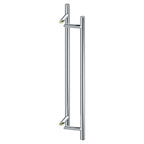 Deltana Jaladera Contemporánea Offset Redonda de Acero Inoxidable Doble Cara 36" — Acero Inoxidable Satinado