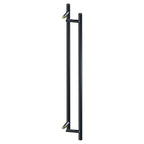 Deltana Jaladera Contemporánea Offset Redonda de Acero Inoxidable Doble Cara 48" — Negro Mate